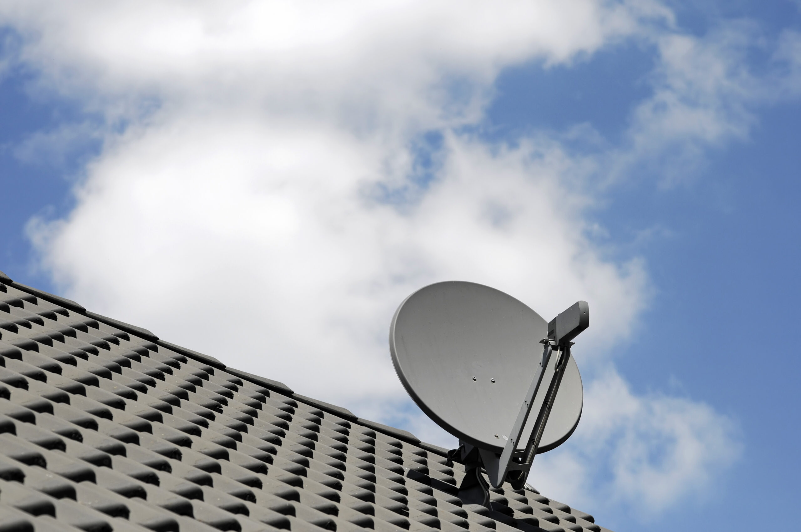 Satellite dish on roof